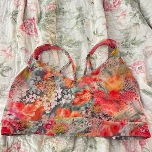 Floral Multicolor Padded Sports Bralette - Women Intimates